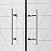 Camargue Vario Eckdusche S1+S15+S4 (115 x 100 x 195 cm, Stärke: 6 mm, Silber)