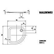 Kaldewei Duschwanne Zirkon 604-1 (100 x 100 cm, Stahl-Email, Weiß)