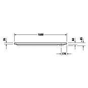 Duravit D-Code Duschwanne (160 x 70 cm, Mit Antirutsch-Oberfläche, Sanitäracryl, Weiß)