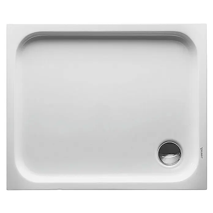 Duravit D-Code Duschwanne - L x B: 90 x 75 cm, Kunststoff, Weiß, Mit Antirutsch-Oberfläche, Rechteckig - Rechteckige Duravit Duschwanne aus Sanitärkeramik in Weiß mit Ablaufgarnitur für ein modernes Badezimmerdesign.