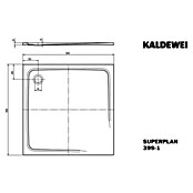 Kaldewei Duschwanne Superplan 399-1 (120 x 120 cm, Ohne Styroporträger, Stahl-Email, Weiß)