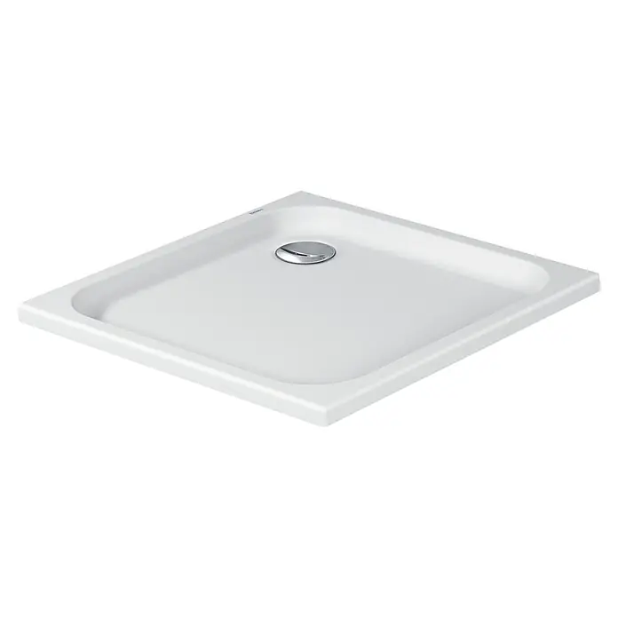 Duravit D-Code Duschwanne - L x B: 80 x 80 cm, Kunststoff, Weiß, Mit Antirutsch-Oberfläche, Quadratisch - Quadratische, weiße Duschwanne mit rundem Abfluss. Die Duschwanne hat abgerundete Ecken und ist aus hochwertigem Material gefertigt.