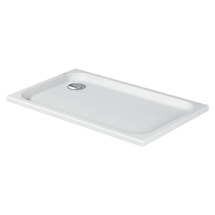 Duravit D-Code Duschwanne - L x B: 120 x 70 cm, Kunststoff, Weiß, Ohne Antirutsch-Oberfläche, Rechteckig - Die Duschwanne ist aus hochwertigem Sanitäracryl gefertigt, wodurch sie besonders langlebig und pflegeleicht ist. Ihre flache Bauweise ermöglicht einen barrierefreien Zugang.