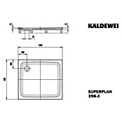 Kaldewei Duschwanne Superplan 398-2 (100 x 80 cm, Mit Styroporträger, Stahl-Email, Weiß)