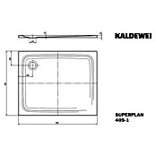 Kaldewei Duschwanne Superplan 405-1 (110 x 90 cm, Ohne Styroporträger, Stahl-Email, Weiß)