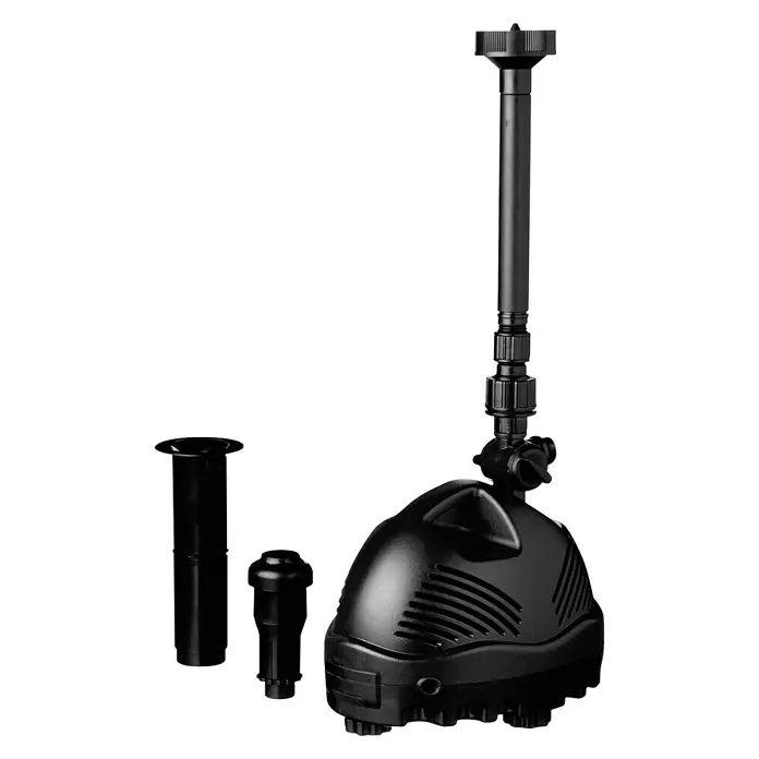 Ubbink Wasserspielpumpe Elimax 2500 - 46 W, Max. Förderhöhe: 265 cm - Schwarze Springbrunnenpumpe mit Aufsätzen für verschiedene Fontänenmuster. Perfekt für Teiche und Gärten.