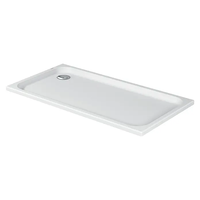 Duravit D-Code Duschwanne - L x B: 150 x 75 cm, Kunststoff, Weiß, Ohne Antirutsch-Oberfläche, Rechteckig - Schlichte, rechteckige Duschwanne in Weiß mit Ablaufloch. Die flache Bauweise und das minimalistische Design fügen sich nahtlos ins Badezimmer ein.