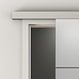 Diamond Doors Abstands-Set Linea 60 2.0 (Edelstahloptik, 2 000 x 18,5 x 63,5 mm, Passend für: Diamond Doors Glasschiebetür-Beschlag Linea 60 2.0)