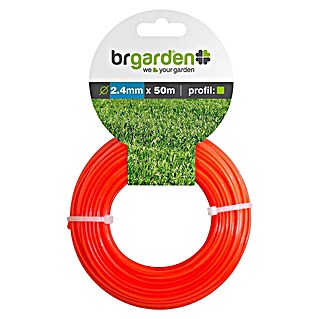 BR Garden Zamjenska nit za košnju trave (Debljina niti: 2,4 mm, Oblik niti: Kutno, 50 m)