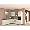Marinelli Cucine Vormontierte Winkelküche Marina (B x T: 250 x 225 cm, Weiß, Mit Elektrogeräten, Spüle links) | BAUHAUS