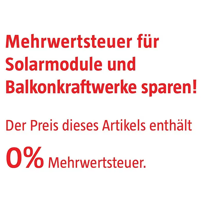 Sunset Solarmodul SM 10 - Nennleistung: 10 W, L x B x H: 43,5 x 23,8 x 2 cm - Sparen Sie Mehrwertsteuer auf Solarmodule und Balkonkraftwerke! Der Preis dieses Artikels enthält 0% Mehrwertsteuer.