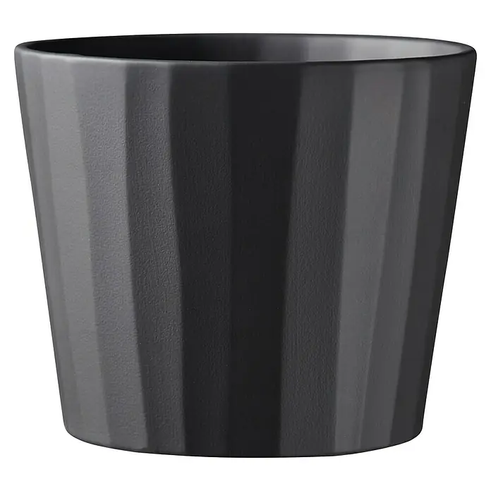 Soendgen Keramik Übertopf rund Umea PureAußenmaß (Ø x H): 13 x 11 cm, Anthrazit, Keramik, Matt