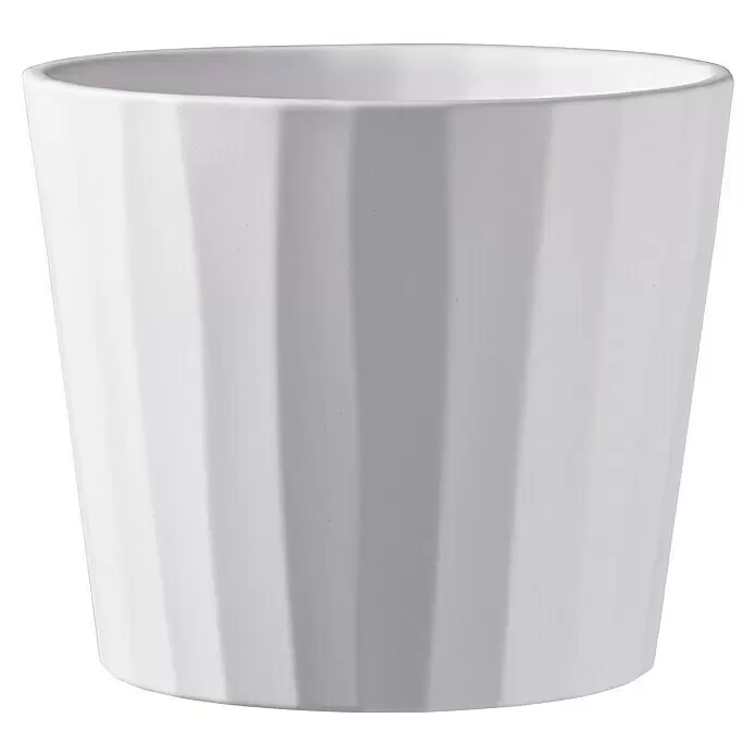 Soendgen Keramik Übertopf rund Umea PureAußenmaß (Ø x H): 13 x 11 cm, Weiß, Keramik, Matt