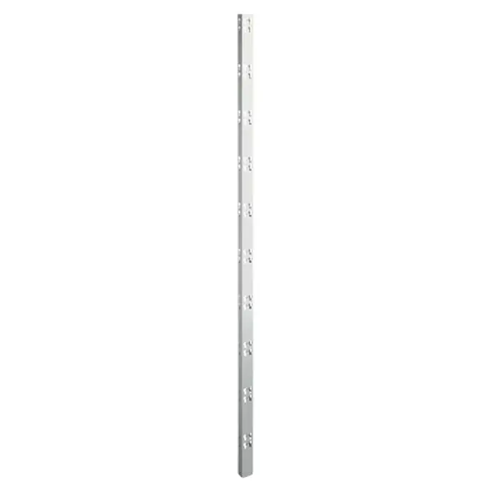 Schulte Winkelprofil - L x B x H: 195 x 4,2 x 2,5 cm, Silber, 2 Stk. - Das Bild zeigt ein modernes Rollo mit einem dezenten, horizontalen Streifenmuster in Grautönen, ideal für eine stilvolle Fensterdekoration.