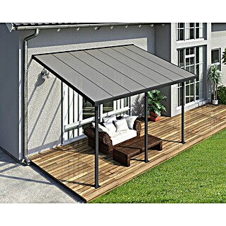Solid Elements Terrassenüberdachung Martina (B x T: 425 x 300 cm, Anthrazitgrau, Polycarbonat, Transparent)