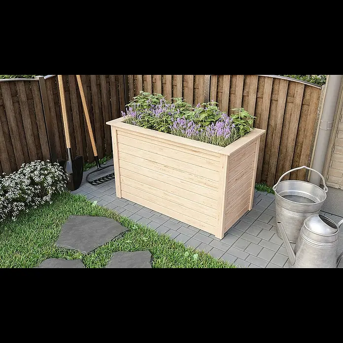 Karibu Hochbeet 2 - 173 x 89 x 82 cm, Holz, Natur - Aufbauvideo Karibu Hochbeet