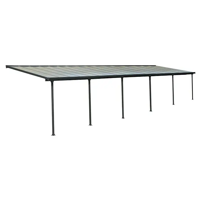 Solid Elements Terrassenüberdachung Martina - B x T: 971 x 300 cm, Anthrazitgrau, Polycarbonat, Transparent - Modernes Carport mit Stahlrahmen und Polycarbonatdach für zuverlässigen Schutz vor Witterungseinflüssen. Ideal für Autos, Fahrräder oder als überdachter Sitzbereich.