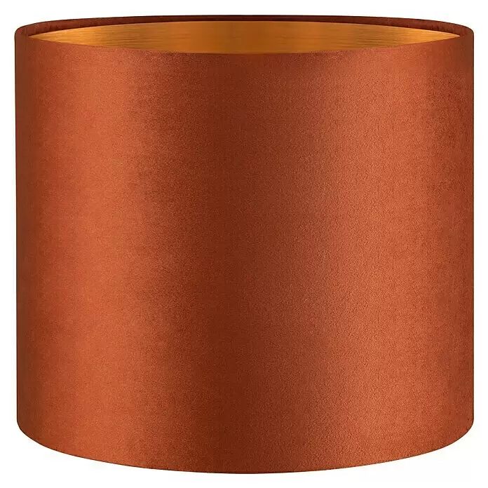 Home Sweet Home Lampenschirm Velvet - Braun-Gold, E27, 20 x 20 x 17 cm - Brauner Samt-Lampenschirm mit goldener Innenseite.