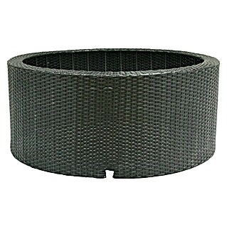 Ubbink AcquaArte Hochteich-Verkleidung Decowall Wicker II (Ø x H: 90 x 37,5 cm, Polyrattan, Schwarz)