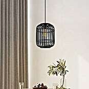 Home Sweet Home Bamboo Pendelleuchte (10 W, L x B x H: 21,5 x 21,5 x 131 cm, Schwarz, E27) | BAUHAUS