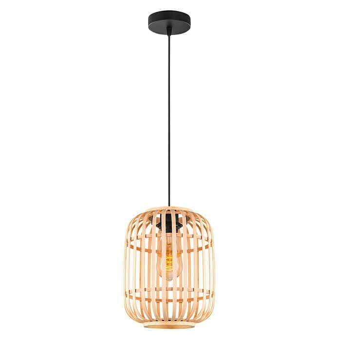 Home Sweet Home Bamboo Pendelleuchte (10 W, L x B x H: 21,5 x 21,5 x 131 cm, Natur, E27) | BAUHAUS