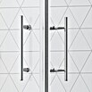 Camargue Vario Eckdusche S1+S15+S3 (115 x 90 x 195 cm, Stärke: 6 mm, Silber)
