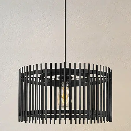 Home Sweet Home Bamboo Pendelleuchte rund
