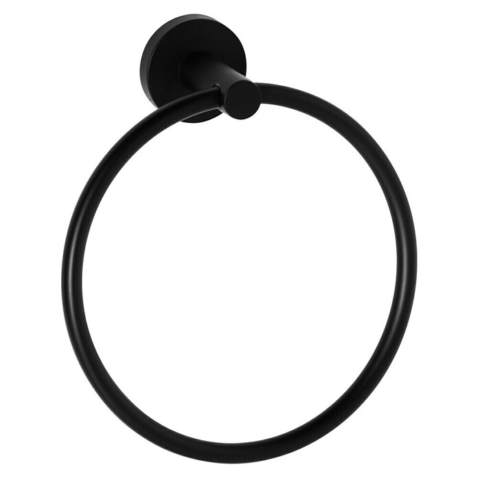 Tauro Baño Nude Toallero de anilla (Negro, Mate) | BAUHAUS