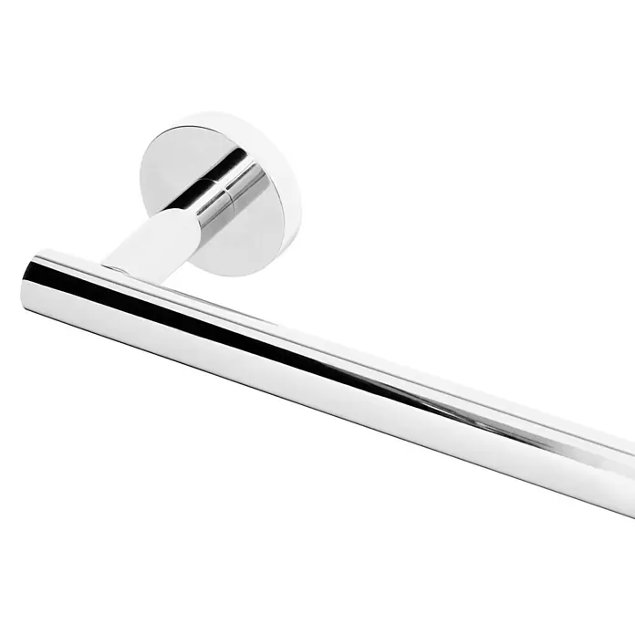 Tauro Baño Nude Toallero de barra - Ancho: 45 cm, Cromo - Un toallero cromado brillante que es un accesorio de baño moderno y elegante.