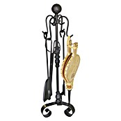 Imex El Zorro Juego de utensilios para chimenea Trípode (20 x 19 x 70 cm, Hierro, Negro, 4 pzs.) | BAUHAUS