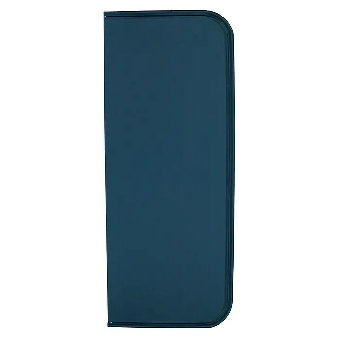 Imex El Zorro Chapa lisa para estufas y chimeneas - L x An: 100 x 50 cm, Espesor: 5 mm, Hierro - La imagen muestra un objeto rectangular de color azul oscuro con bordes redondeados, que recuerda a un dispositivo electrónico o un panel de pantalla.