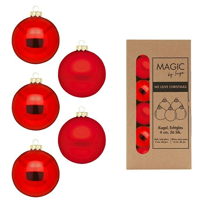 Boules de Noël Merry Red 4cm