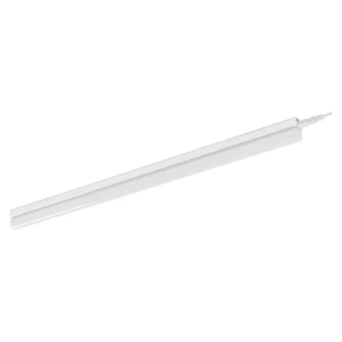 Ledvance LED-Unterbauleuchte Batten Sensor - Länge: 57,3 cm, Warmweiß - Ein weißes LED-Lichtleiste mit Anschlusskabel, ideal für energieeffiziente Beleuchtung in verschiedenen Anwendungen.