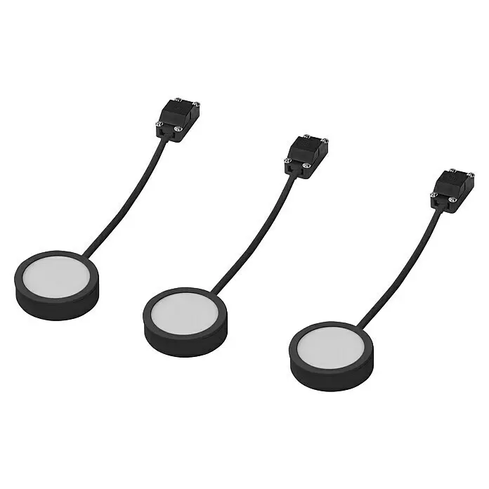Ledvance LED-Unterbauleuchten-Set Spot PuckWarmweiß, Schwarz