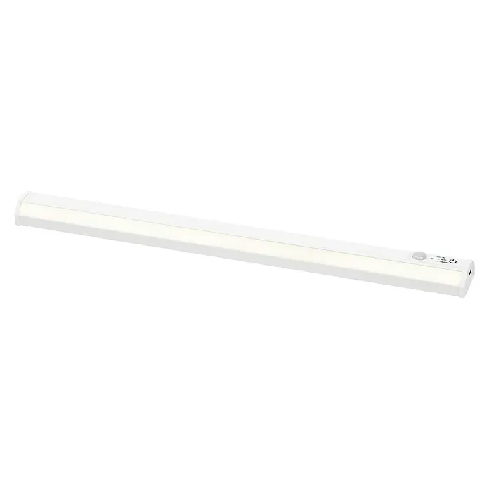 Ledvance LED-Unterbauleuchte Linear Mobile Backlight USB - Länge: 45,1 cm, Kaltweiß - Eine schlanke, weiße LED-Leuchte mit Bewegungssensor und Bedienelementen für den Innenbereich, ideal für Schränke oder Regale.