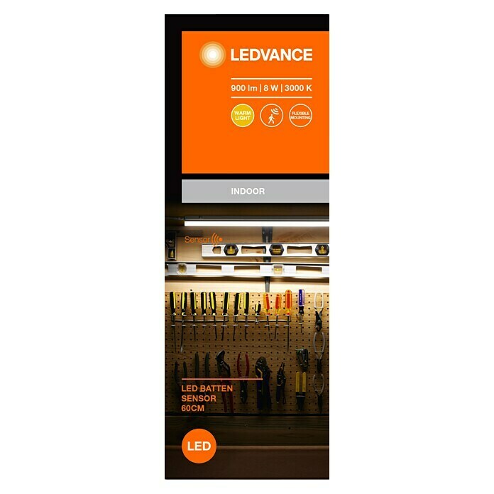 Ledvance LED-Unterbauleuchte Batten Sensor (Länge: 57,3 cm, Warmweiß) | BAUHAUS