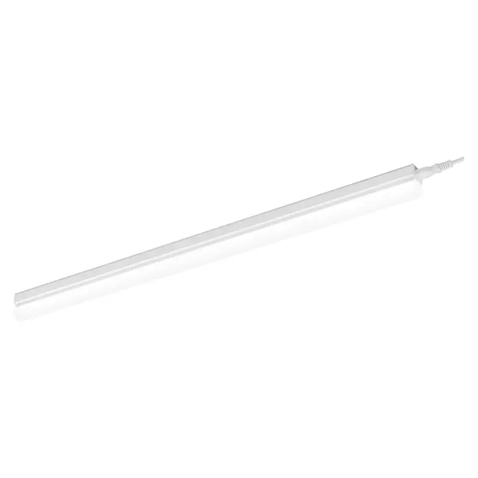 Ledvance LED-Unterbauleuchte Batten Sensor - Länge: 57,3 cm, Warmweiß - Aufnahme eines schlanken, weißen LED-Lichtbalkens, ideal für moderne Beleuchtungsanwendungen mit sauberem Design und effizienter Technologie.