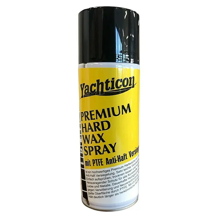 Yachticon Premium Hard Wax Spray - 400 ml, Hochglänzend - Yachticon Premium Hartwachs Spraydose für den Schutz von Oberflächen vor Witterung und Verschmutzung, mit PTFE-Anti-Haft-Versiegelung.