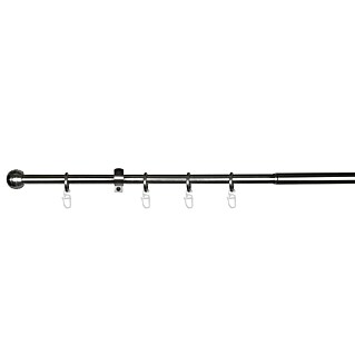 Expo Ambiente Stilgarnitur Habito-Rillball (Länge Gardinenstange: 160 cm - 280 cm, Edelstahloptik)