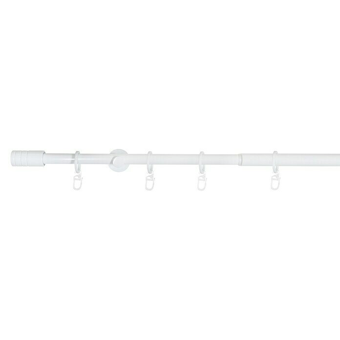 Expo Ambiente Stilgarnitur Rillcube (Länge Gardinenstange: 120 - 210 cm, Weiß)