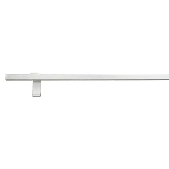 Expo Ambiente Gardinenprofil Smart Set - Anzahl Läufe: 1 Stk., Edelstahloptik, 200 cm - Moderne Handtuchstange aus gebürstetem Nickel, ideal für jedes Badezimmer. Das minimalistische Design bietet eine elegante und funktionale Lösung.