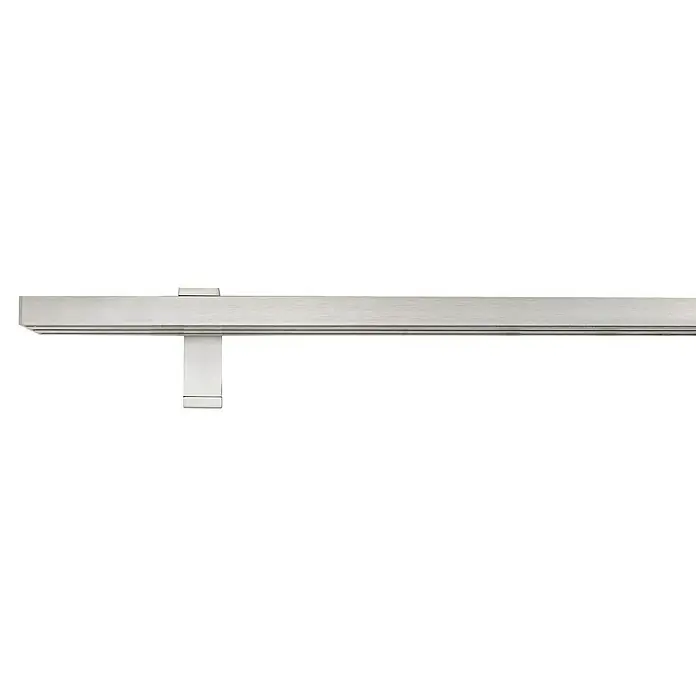 Expo Ambiente Gardinenprofil Smart Set - Anzahl Läufe: 3 Stk., Edelstahloptik, 210 cm - Moderne Handtuchstange aus gebürstetem Nickel. Das klare Design ergänzt Badezimmer mit zeitgemäßem Stil und Funktionalität.
