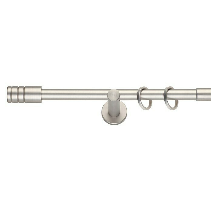 Stilgarnitur - BAUHAUS Rillcube Edelstahloptik) (Länge 160 cm, Expo cm | 280 Gardinenstange: Ambiente