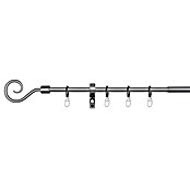 Expo Ambiente Stilgarnitur Hook (Länge Gardinenstange: 130 - 240 cm, Durchmesser: 16 mm, Silber)