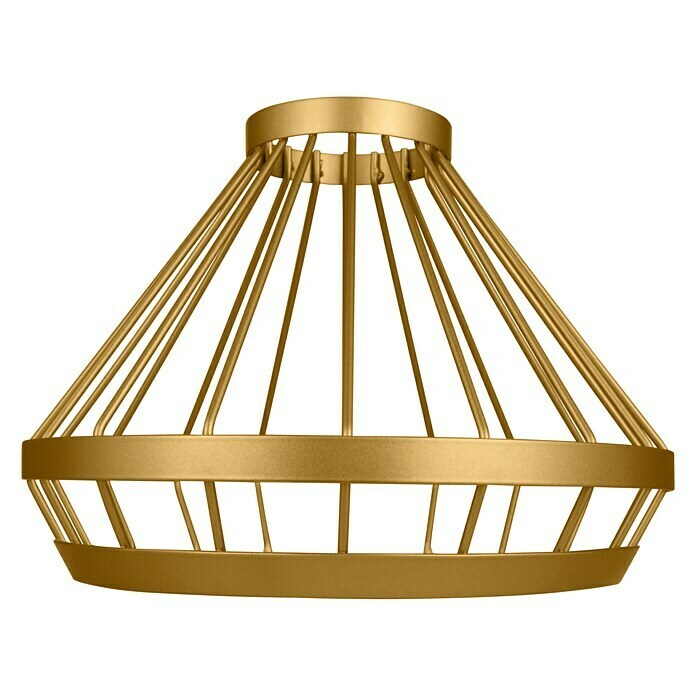 Osram Vintage 1906 Lampenschirm Cage (Ø x H: 23,9 x 17,2 cm, Gold, Aluminium, Kegel)