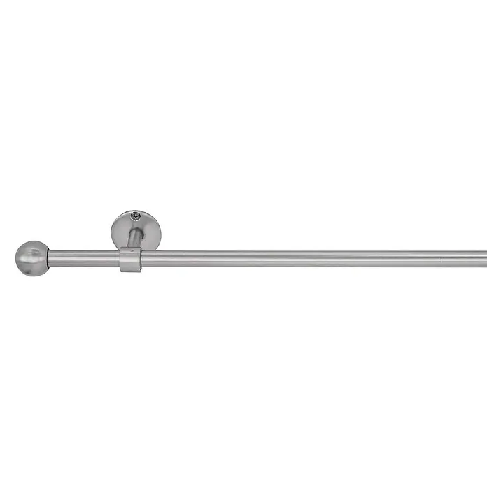 Komplettgarnitur 2in1 - Edelstahloptik, 160 cm - 280 cm, Metall, Ausziehbar - Handtuchhalter aus gebürstetem Nickel mit Kugelenden und Wandbefestigung. Eine elegante Ergänzung für jedes Badezimmer.
