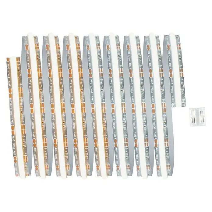 Paulmann MaxLED 500 Set de prolongación - 250 cm, 13 W, Multicolor, 1.500 lm - Múltiples tiras de LED con accesorios alineados, diseñadas para fines de iluminación, proporcionando una solución moderna y eficiente.