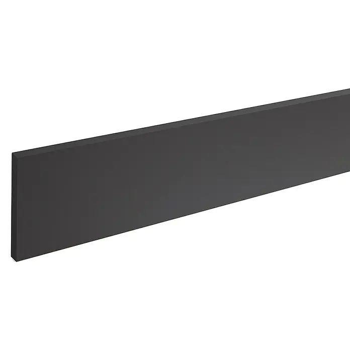 Optifit Sockelleiste Optikomfort Ingvar420 - 1,6 x 180 x 16,3 cm, 2 Stk. - Schwarze Sockelleiste, ideal zur Abdeckung von Wand- und Bodenübergängen, sorgt für einen sauberen und modernen Abschluss.