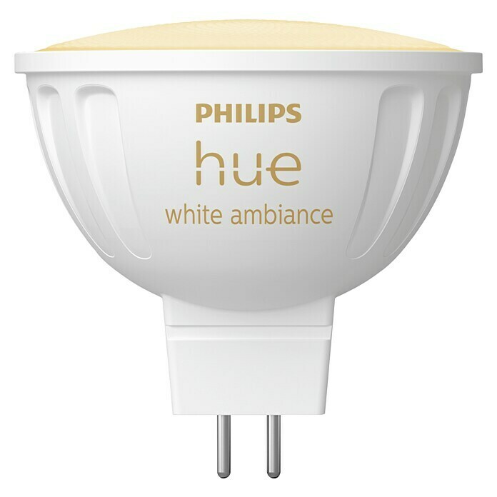 Philips Hue LED-Lampe White Ambiance MR16 (GU5,3, 350 lm, 5,1 W,  Mehrfarbig, 1 Stk.)