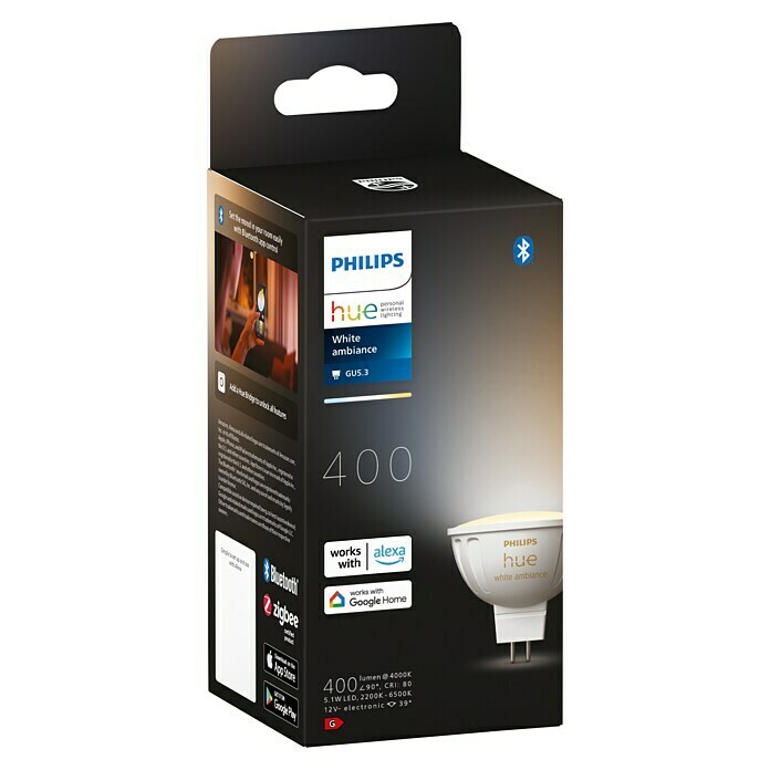 Philips Hue Smart-LED-Lampen Set White Ambiance MR16 (GU5,3, Dimmbar, Neutralweiß, 350 lm, 5,1 W, 1 Stk.) | BAUHAUS